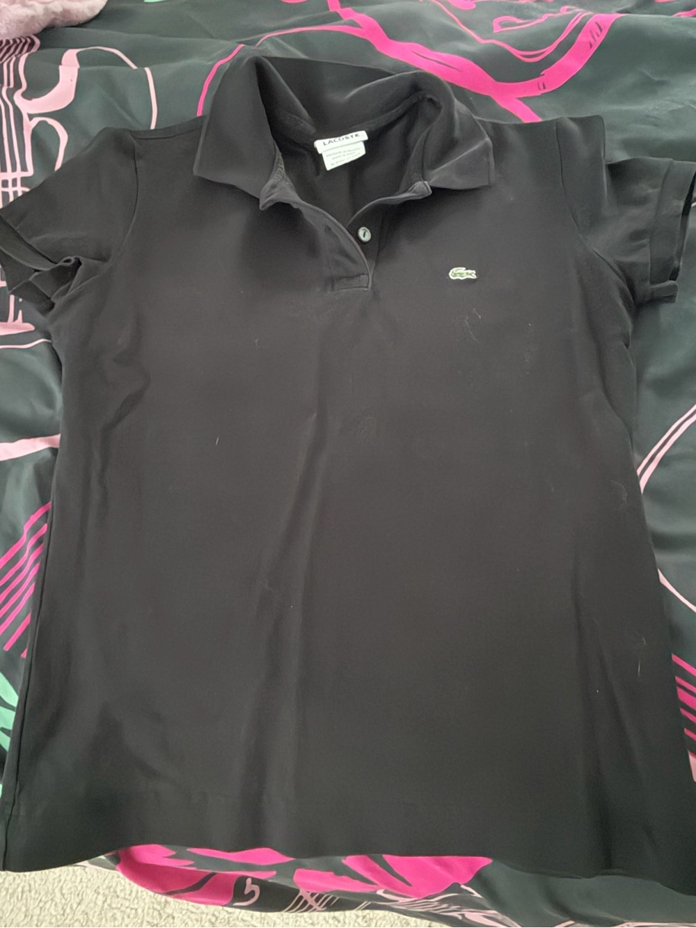 Lacoste alligator blouse polo shirt EUR 40 small S black